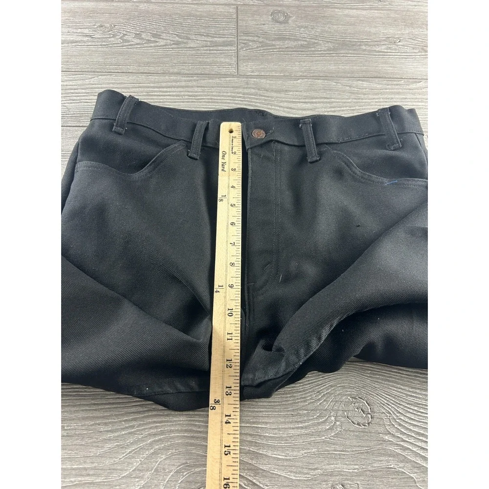 Vintage Levis Black Dress Pants Mens 36x32 Straight Boot Leg Slacks 90s USA
